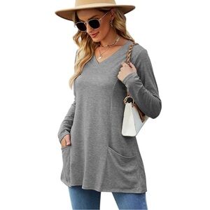 Pure Jill Patch Pockets Cashmere Blend Sweater
